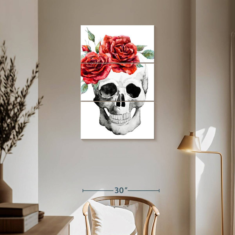 Fleurs de crâne Kerner, H 57 po x l 36 po