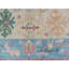 Tapis oriental turc noué à la main 6 pi 7 po x 8 pi 7 po de style turc Oushak blanc