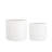 S/2 Textured White Ceramic Planters