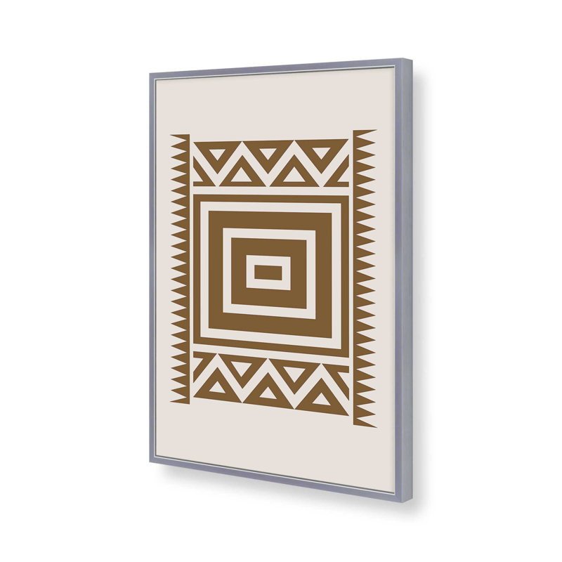 Motif tribal moderne II, Chrome poli, H 21,25 po x l 17,25 po