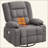 Massage Rocker Recliner Chair With 4-Point 3D Kneading Massage And Heat For Living Room With Rocking Function And 2 Cup Holders, USB Charge Port-1598797308