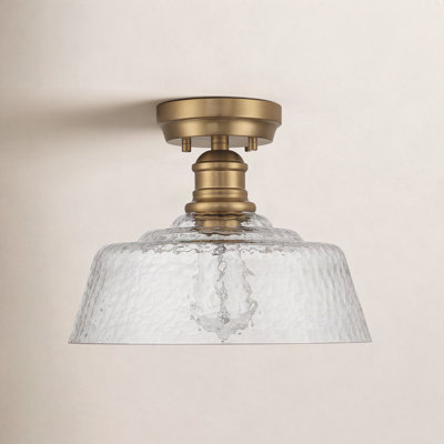 Lindholm Single Light Bronze Semi Flush Mount