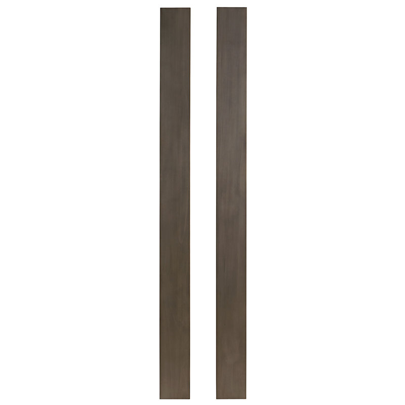 Rails de lit double en bois Mabank Farmhouse, Brun