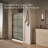 Elate Tall Sliding Shower Door, 75-1/2-In H X 50-1/4 - 53-5/8-In W, With Heavy 5/16-In Thick Crystal Clear Glass With Rectangular Grille Pattern-55920891