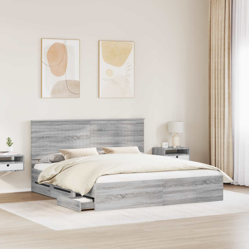 Bed, Super King (6'), Grey Sonoma