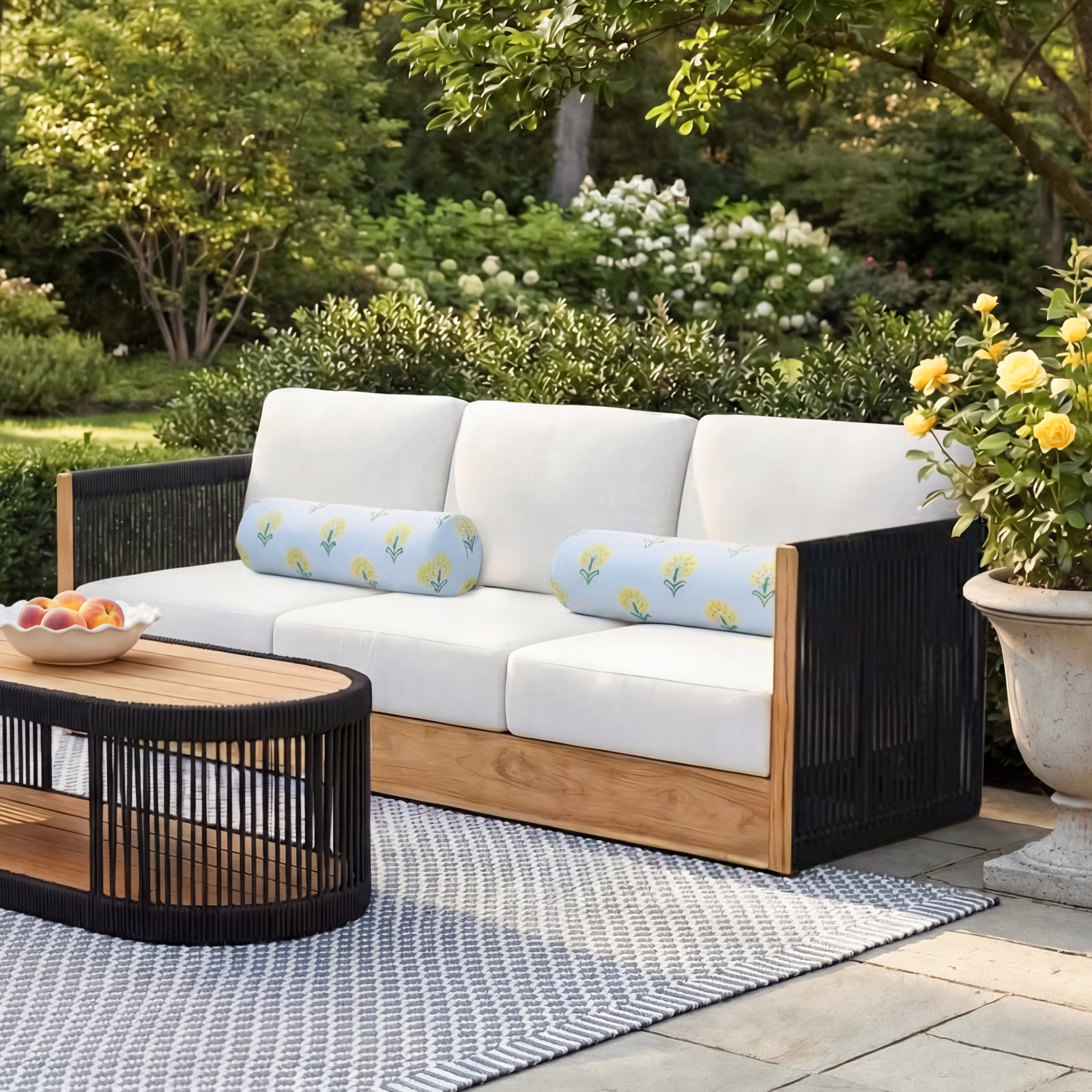 Aniston 82" Sunbrella® Patio Sofa, Black