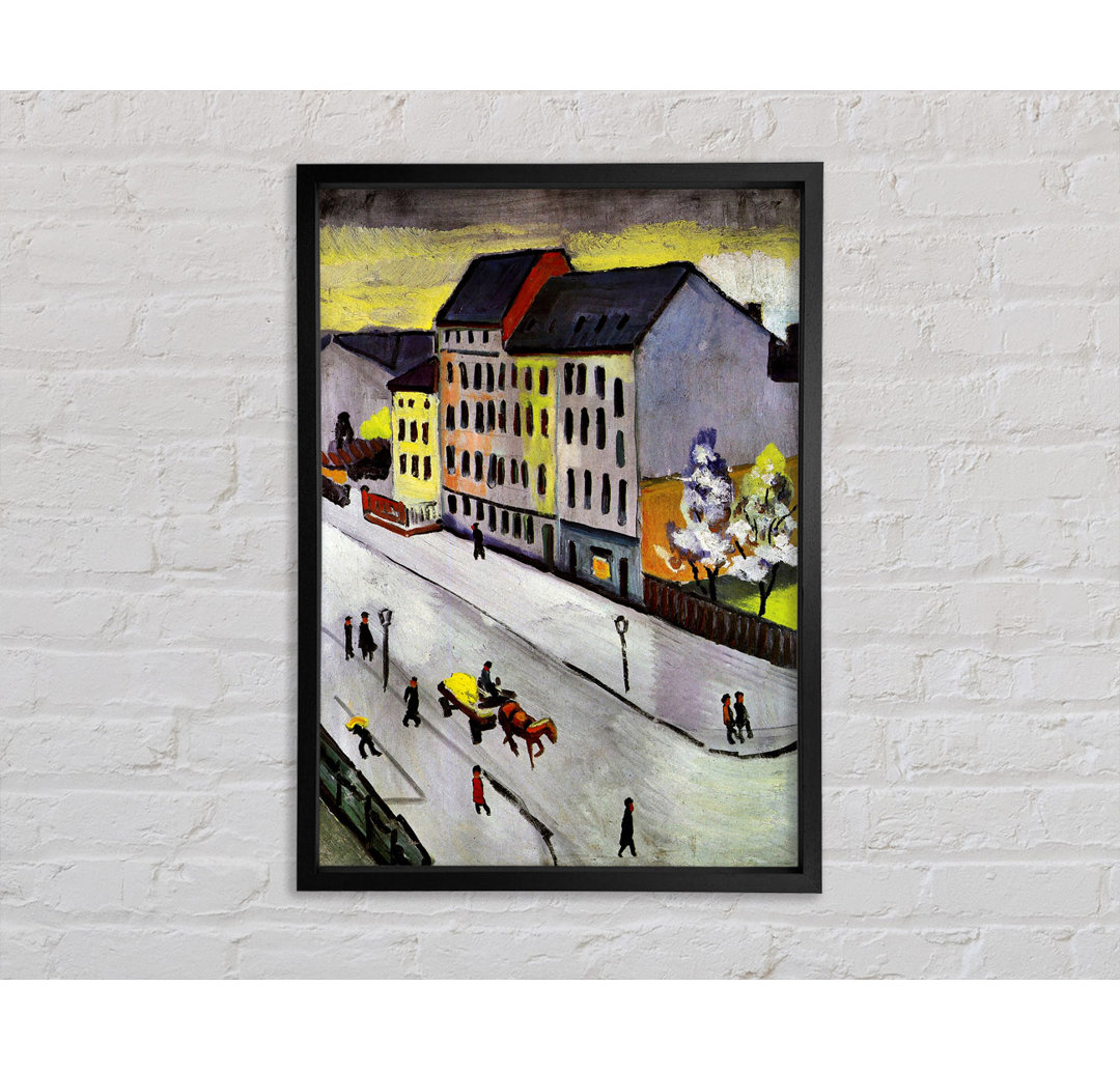 Straße in Grau von August Macke - Einzelne Bilderrahmen Kunstdrucke auf Leinwand