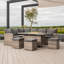 Berrywood 9 - Person Patio Dining Set Rectangular Table with Cushions Included