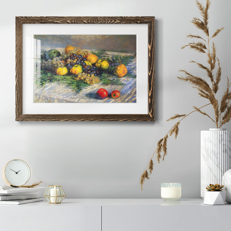 «Still Life» par Monet, reproduction d'art encadrée, Noyer, H 28 po x l 42 po