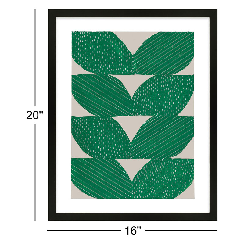 Chevron Painting by Andrea Stokes, Black Framed, 20" H x 16" W