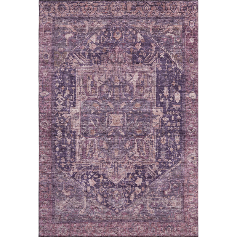 Tapis médaillon lavable de qualité supérieure AMF1240, Rectangle 9 pi x 12 pi