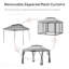 Moustiquaire pour moustiquaire pour l'extérieur 11 x 11 pi avec sac de transport (gris clair)-125125331