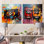 Caméra colorée colorée Insta Gram I - cassettes, ensemble de 2 reproductions d'art mural