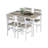 Wood Kitchen Table With Storage, Farmhouse Dining Table Set For 4, Dining Roomtable With Metal Frame And MDF Board,  For Small Space, Easy Assembly-1869729165-1869729270-1869729273