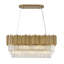 7 - Light Unique / Statement Geometric Chandelier with Crystal Accents