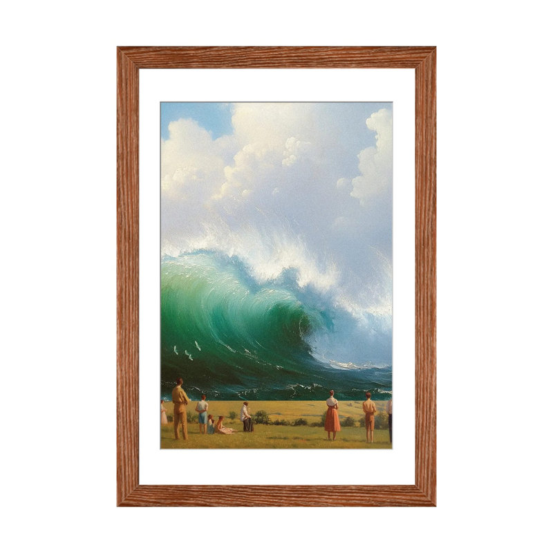 Stay Calm - Wall Art Print - Wrapped Canvas, 32" x 24", Framed Paper, Brown