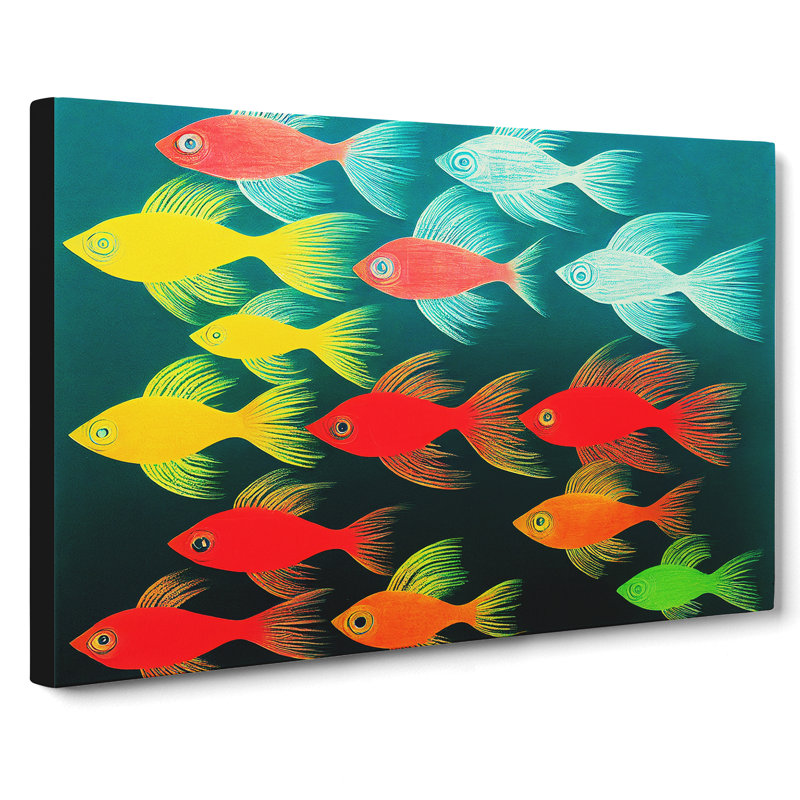 Pleasant Fish - Wrapped Canvas, 40cm H x 60cm W