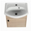 Petit meuble-lavabo de salle de bain de 18 po avec lavabo mural en céramique