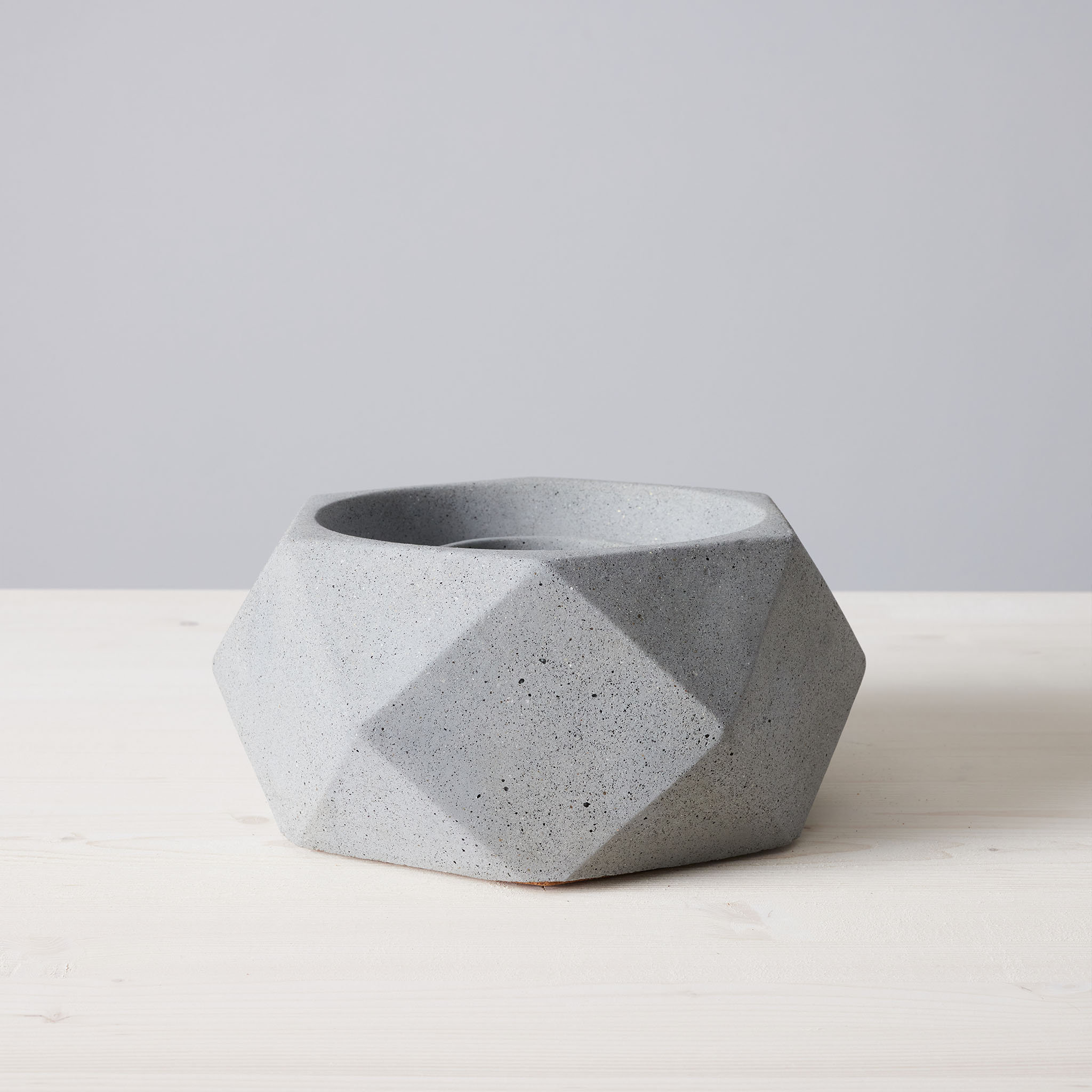 TerraFlame Geo Concrete Table Top Gel Fuel Fire Bowl Indoor and