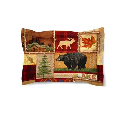 Lodge Collage Cotton Pillow Sham