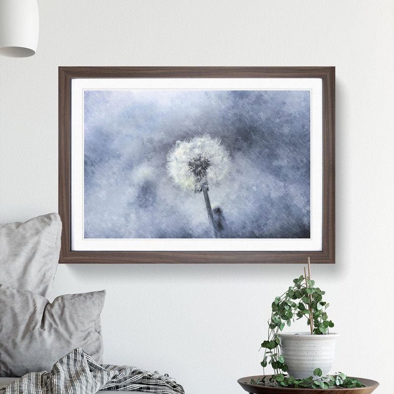 Dandelion Seeds Vol.11 - Picture Frame Graphic Art, 48cm H x 65cm W x 2cm D, Walnut Framed