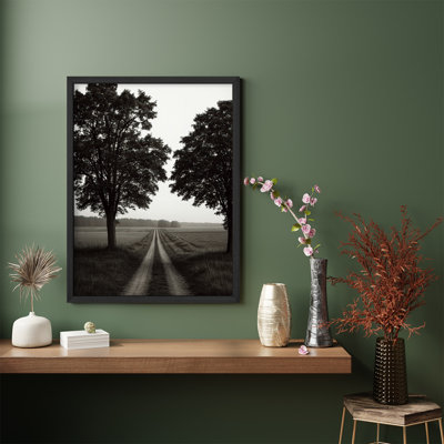 «Country Road», reproduction d'art murale encadrée pour un décor de bureau ou de salon
