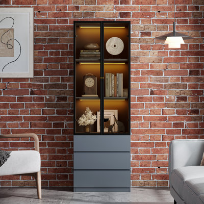 Armoire vitrée 70,9 po H