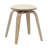 Hoxha Leather Round Dining Stool with Poplar Wood Legs and Swivel-1706171483