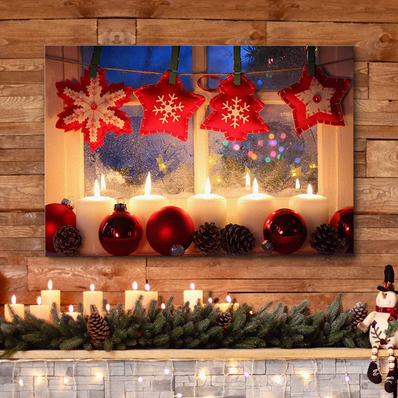 Célébration de Noël, impression, H 32 po x l 48 po, Toile tendue