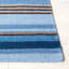 Tapis rayé bleu en laine / coton tissé à la main Georgeanna-1265297581