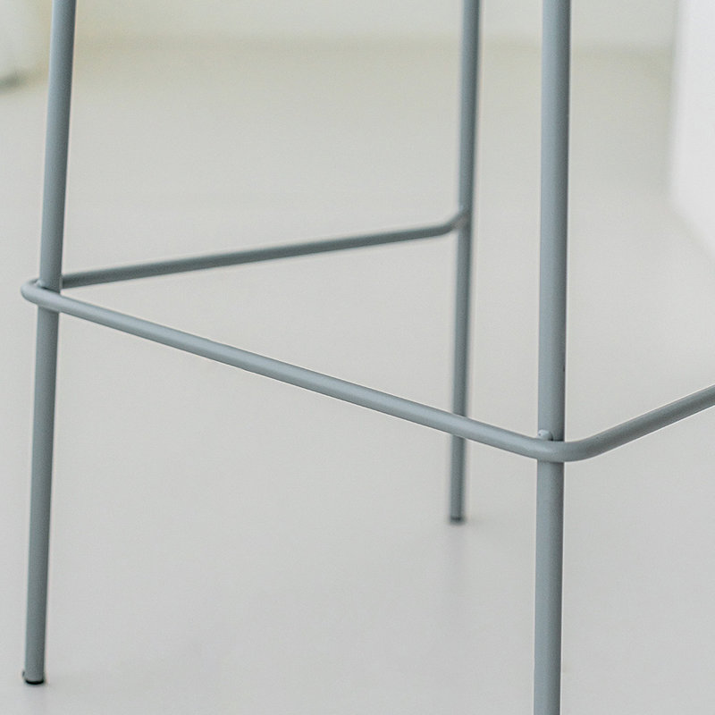 Chaise d'appoint à dossier bas gris (ensemble de 2), Grey, 2