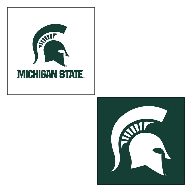 Michigan State University - ensemble de 2 reproductions sans cadre