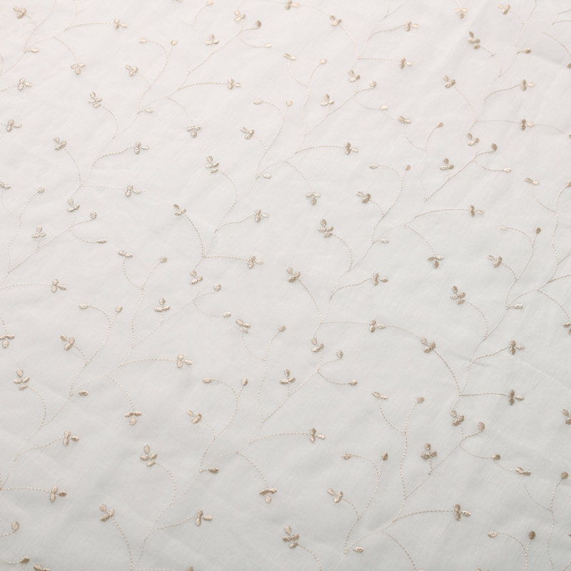 Aldin Lightweight Delicate Floral Sheer Grommet Curtain Panels, 52" W x 84" L, Champagne