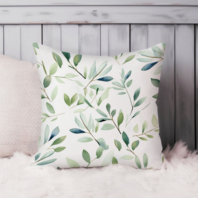 Botanical Eucalyptus Leaves Pattern Leaf IX, 16"H x 16"W