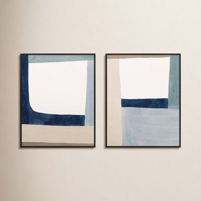 Composition in Blue 2-Piece Print Set