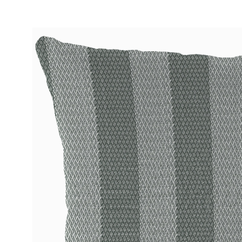 Sunbrella Outdoor Throw Pillow, Smoke Grey Stripe