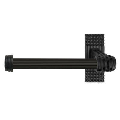 WILTON TISSUE BAR LEFT, REEDED HANDLE; SATIN NICKEL FINISH