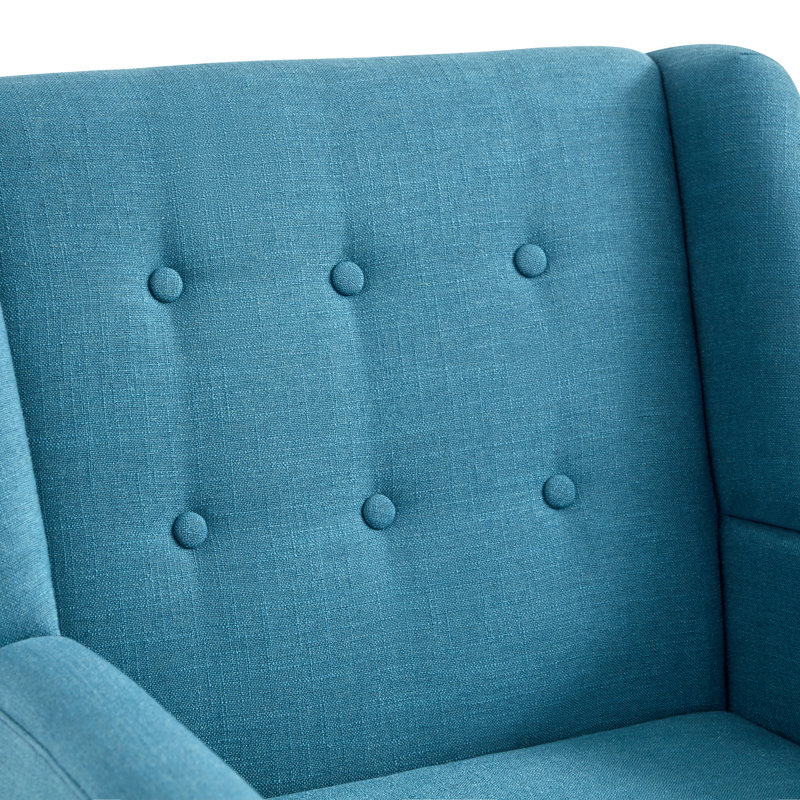 Upholstered Armchair, Lake Blue