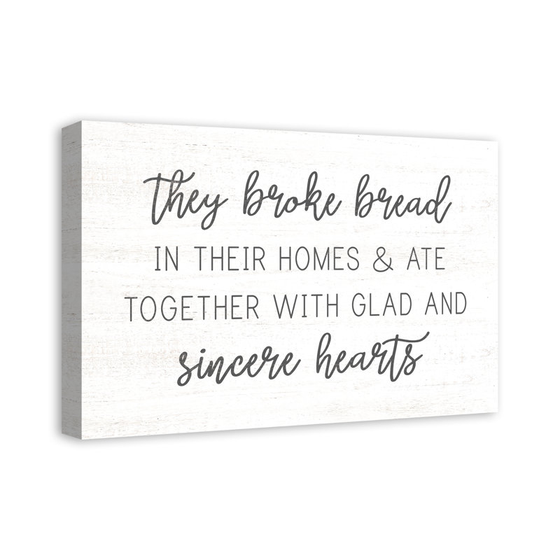 " They Broke Bread ", 16" H x 24" W x 1.25" D
