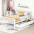 Guardrails Included Full Size White Wood Platform Bed With Storage Spaces And Two Drawers For A Bedroom-261436028-261436031
