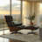 Real Leather lounge chair with Solid Wood-119218620