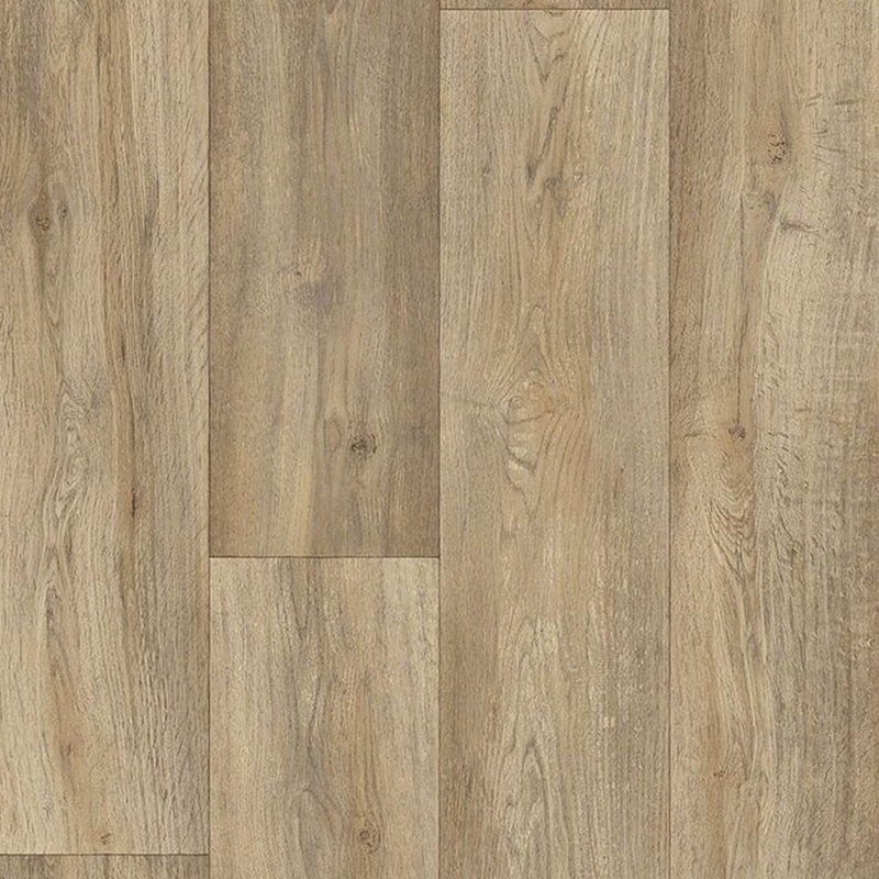 Light Brown Wood Effect Vinyl Flooring For LivingRoom, Kitchen, 2mm Thick Cushion Backed Vinyl Sheet, 200 cm x 300 cm