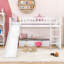 Lit mezzanine simple avec échelle et glissade-471905550