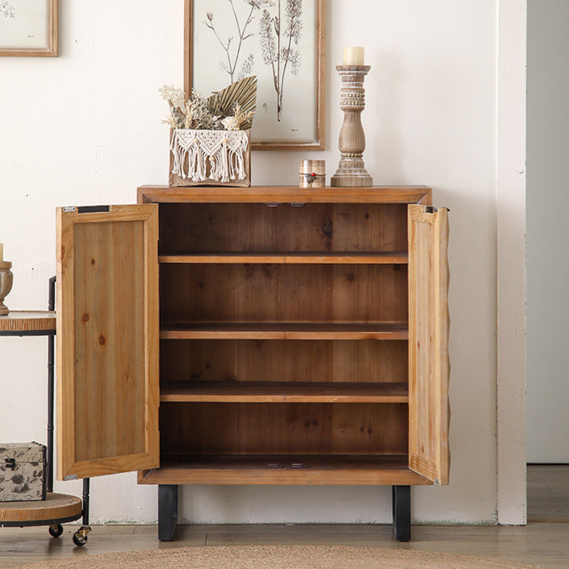 Rangement pour chaussures en bois massif Burlywood