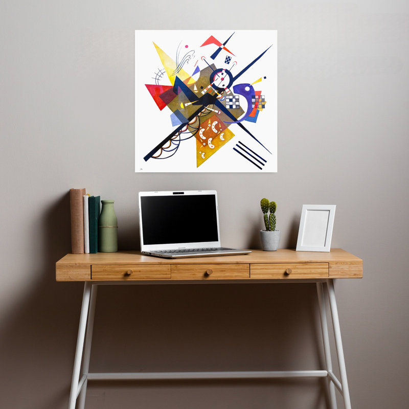 «On White II», art contemporain abstrait, H 18 po x l 18 po
