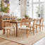 Chaise d'appoint moderne du milieu du siècle en bois massif, chaise de salle à manger à dossier échelle, avec assise tissée (ensemble de 4)-1147217441
