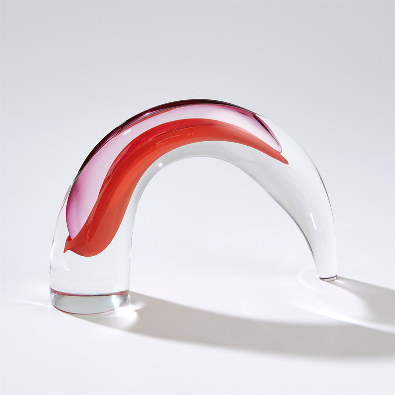Comma Vase-Fire, Red