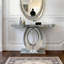 Grande console à miroir en forme d'olive avec miroir