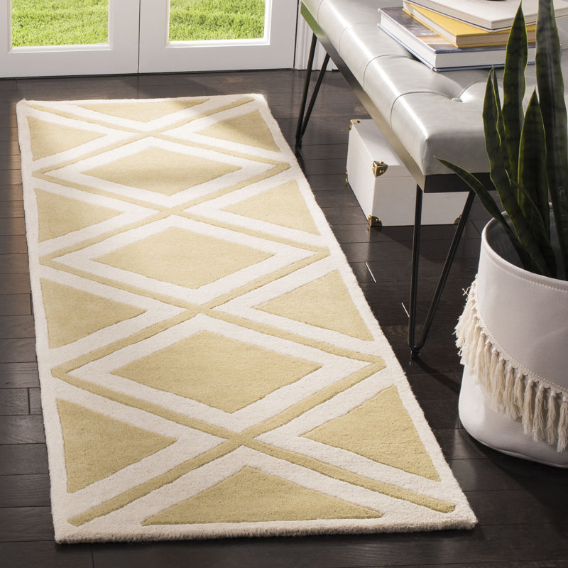 Teresita Hand Tufted Wool Geometric Rug, Runner 2'3" x 7'