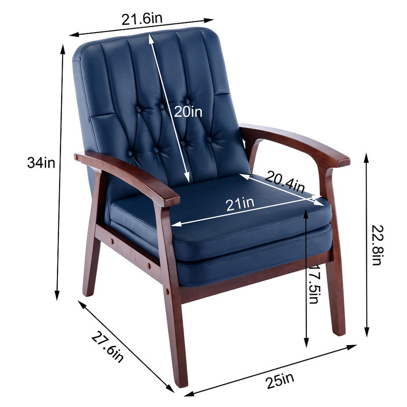 Fauteuil d'appoint 34 po Geise, Bleu marine